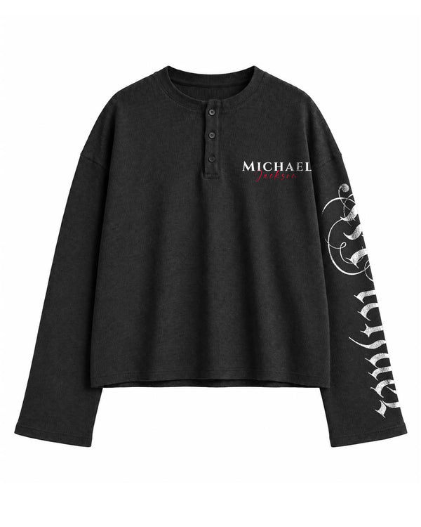 Michael Jackson Graphic Waffle Henley - Image 4