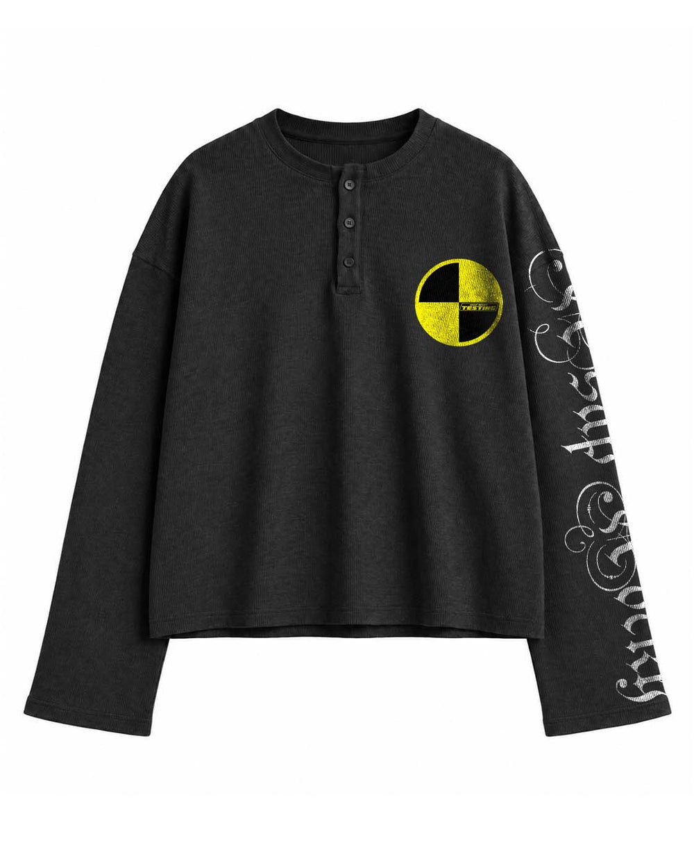 Retro A$AP Rocky Graphic Waffle Henley