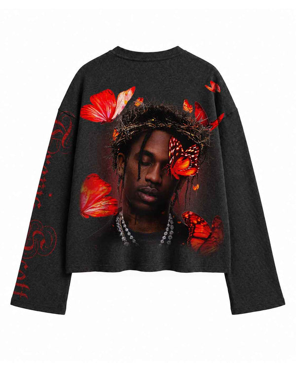 Travis Scott Butterfly Effect Waffle Henley - Image 3