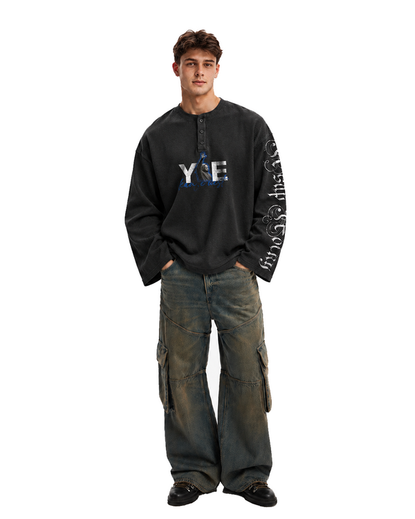 Kanye West Globe Waffle Henley - Image 2