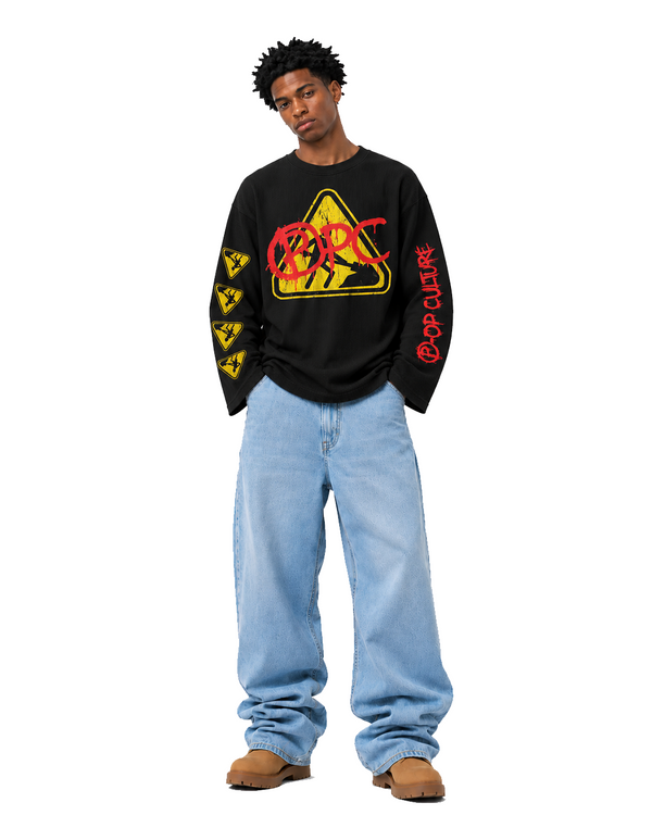 Riot Warning Graphic Waffle Tee - Image 1